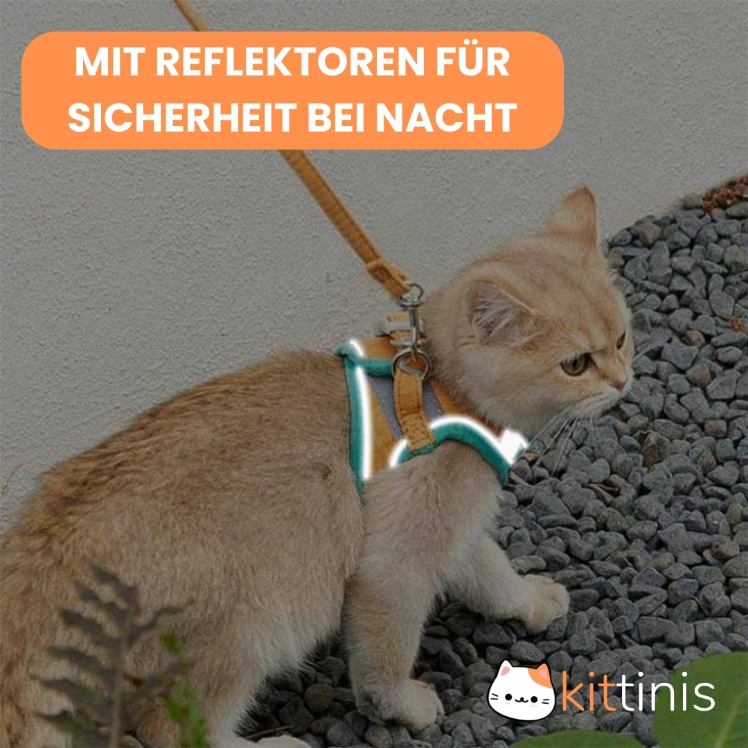 KITTINIS™ - atmungsaktives Katzengeschirr + Leine "PRO"