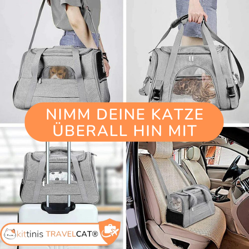 KITTINIS™ robuste Transporttasche für Katzen - "TRAVELCAT"®