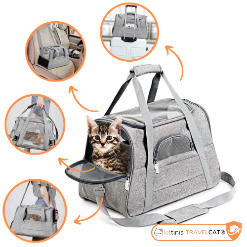 KITTINIS™ robuste Transporttasche für Katzen - "TRAVELCAT"®