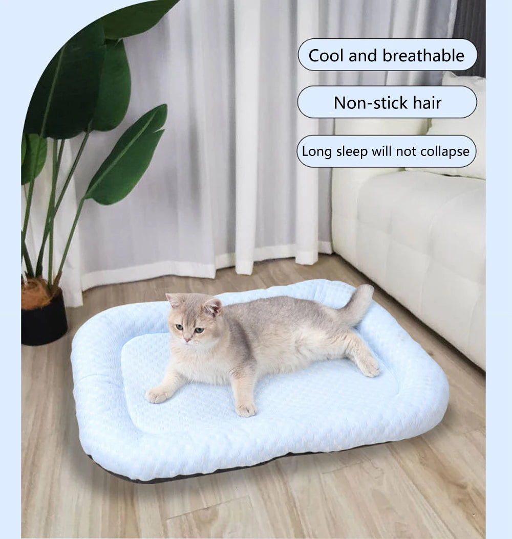 KittyCool® - Kühlendes Katzenbett mit Eisseide