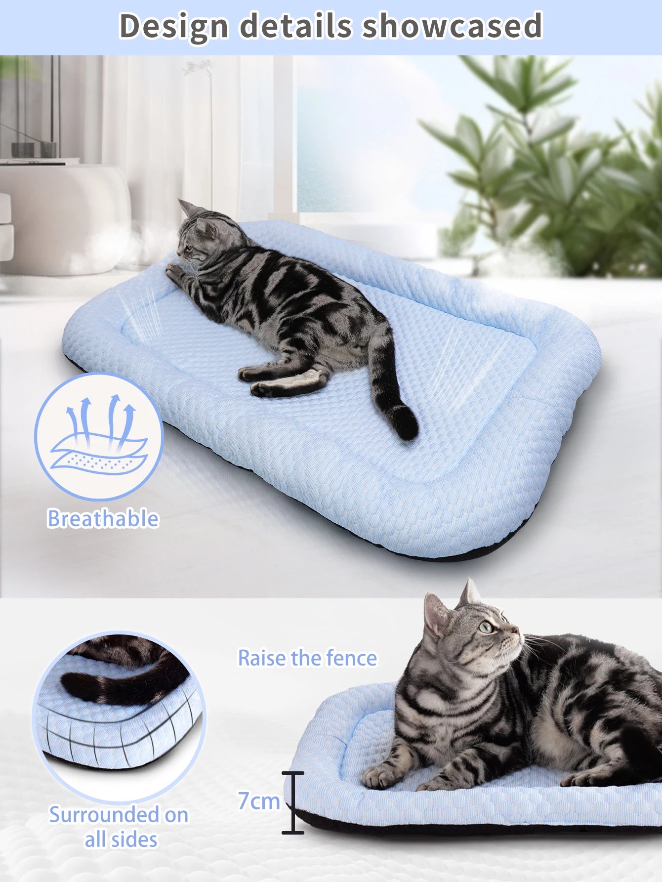 KittyCool® - Kühlendes Katzenbett mit Eisseide